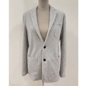 FAHERTY Gray Knit Blazer Jacket Casual Tailored Cardigan XS Excellent Condition